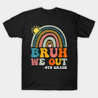 Bruh We Out 4Th Grade End Of School 2024 Teacher Summer Kids T-Shirt T-Shirt